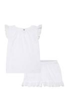 Pajama Shiffly Sets Sets With Short-sleeved T-shirt White Lindex
