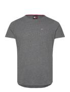 Tjm Xslim Jaspe C Neck Ext Tops T-Kortærmet Skjorte Grey Tommy Jeans