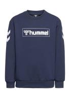 Hmlbox Sweatshirt Sport Sweatshirts & Hoodies Sweatshirts Blue Hummel