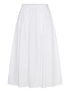 Jorina A-Line Skirt Knælang Nederdel White Stylein
