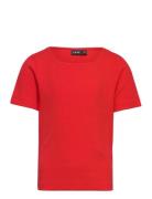 Nlfdida Ss Square Neck Top Tops T-Kortærmet Skjorte Red LMTD