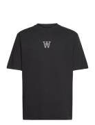 Asa Aa T-Shirt Gots Tops T-Kortærmet Skjorte Black Double A By Wood Wo...