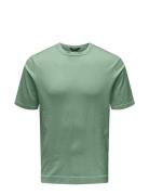 Onswyler Life Reg 14 Ss Knit Tops T-Kortærmet Skjorte Green ONLY & SON...