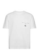 Texture Pocket Ss Tee Tops T-Kortærmet Skjorte White Calvin Klein Jean...