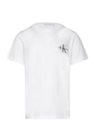 Chest Monogram T-Shirt Tops T-Kortærmet Skjorte White Calvin Klein