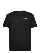 Printed T-Shirt Tops T-Kortærmet Skjorte Black Tom Tailor
