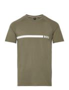 T-Shirt Rn Slim Fit Tops T-Kortærmet Skjorte Green BOSS