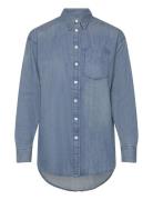 Relaxed Fit Denim Shirt Tops Shirts Long-sleeved Blue Lauren Ralph Lau...