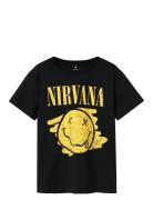 Nkmjiro Nirvana Ss Top Box Bfu Tops T-Kortærmet Skjorte Black Name It