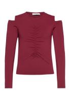 T-Shirt Tops T-shirts Long-sleeved T-Skjorte Burgundy Rosemunde Kids