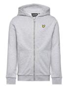 Zip Through Hoodie Tops Sweatshirts & Hoodies Hoodies Grey Lyle & Scot...