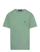 Cotton Jersey Pocket Tee Tops T-Kortærmet Skjorte Green Ralph Lauren K...