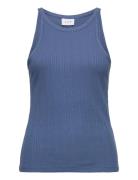 Viathalia New Strap Top - Noos Tops T-shirts & Tops Sleeveless Blue Vi...