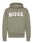 Webasic_Hood Tops Sweatshirts & Hoodies Hoodies Green BOSS