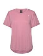 Rolled Up Sl Bf R T Wmn Tops T-shirts & Tops Short-sleeved Pink G-Star...