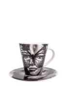 Espressocup With Saucer Golden Butterfly B & W Home Tableware Cups & M...