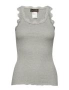 Rwbabette Sl U-Neck Long Lace Top Tops T-shirts & Tops Sleeveless Grey...