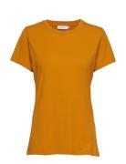 Solly Tee Solid 205 Tops T-shirts & Tops Short-sleeved Yellow Samsøe S...