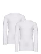 Basic 35 -T-Shirt Ls  Tops T-shirts Long-sleeved T-Skjorte White Minym...