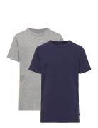 Basic 32 -T-Shirt Ss  Tops T-Kortærmet Skjorte Grey Minymo