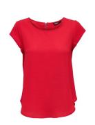Onlvic S/S Solid Top Ptm Tops Blouses Short-sleeved Red ONLY