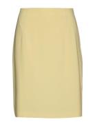 High Waist Crepe Skirt Kort Nederdel Yellow Filippa K