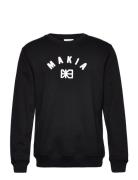 Brand Sweatshirt Tops Sweatshirts & Hoodies Sweatshirts Black Makia