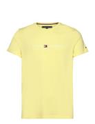 Tommy Logo Tee Tops T-Kortærmet Skjorte Yellow Tommy Hilfiger