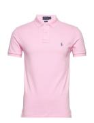 Basic Mesh-Ssl-Knt Tops Polos Short-sleeved Pink Polo Ralph Lauren