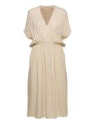 Andina Long Dress Aop 8083 Knælang Kjole Yellow Samsøe Samsøe