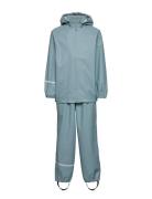 Basic Rainwear Set -Pu Outerwear Rainwear Rainwear Sets Blue CeLaVi