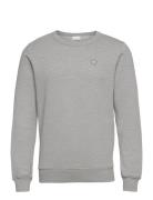 Erik Basic Badge Sweat - Gots/Vegan Tops Sweatshirts & Hoodies Sweatsh...