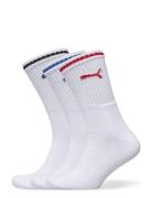 Puma Unisex Striped Crew Sock 3P Sport Socks Regular Socks White PUMA