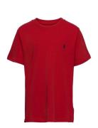 Cotton Jersey Crewneck Tee Tops T-Kortærmet Skjorte Red Ralph Lauren K...