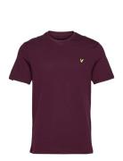 Plain T-Shirt Tops T-Kortærmet Skjorte Purple Lyle & Scott