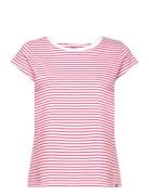 Organic Favorite Stripe Teasy Tops T-shirts & Tops Short-sleeved Red M...