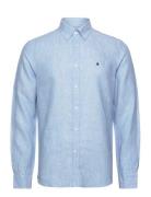 Douglas Linen Shirt-Classic Fit Designers Shirts Casual Blue Morris