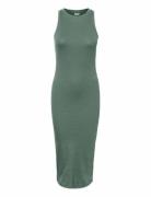 Vmlavender Sl Calf Dress Noos Knælang Kjole Green Vero Moda