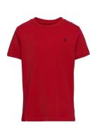 Cotton Jersey Crewneck Tee Tops T-Kortærmet Skjorte Red Ralph Lauren K...
