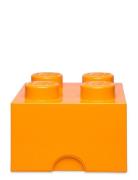 Lego Storage Brick 4 Home Kids Decor Storage Storage Boxes Orange LEGO...