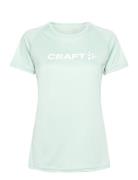 Core Essence Logo Tee W Sport T-shirts & Tops Short-sleeved Green Craf...