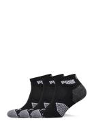 Puma Essential 1/4 Cut 3 Pair Pack Sport Socks Footies-ankle Socks Bla...
