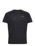 Men Core Running T-Shirt S/S Sport T-Kortærmet Skjorte Black Newline