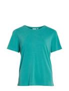 Vimodala O-Neck S/S Top - Noos Tops T-shirts & Tops Short-sleeved Gree...