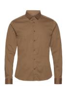 Manny Stretch Shirt Tops Shirts Casual Beige Mos Mosh Gallery