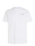 Micro Logo Interlock T-Shirt Tops T-Kortærmet Skjorte White Calvin Kle...