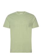 Reg Tonal Shield Ss T-Shirt Tops T-Kortærmet Skjorte Green GANT