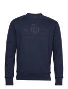 Reg Tonal Shield C-Neck Sweat Tops Sweatshirts & Hoodies Sweatshirts B...
