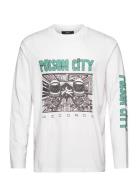 Poison City Ls Tee Tops T-Langærmet Skjorte White NEUW