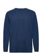 G/D Brand Carrier Tee L/S Tops T-Langærmet Skjorte Blue Shine Original